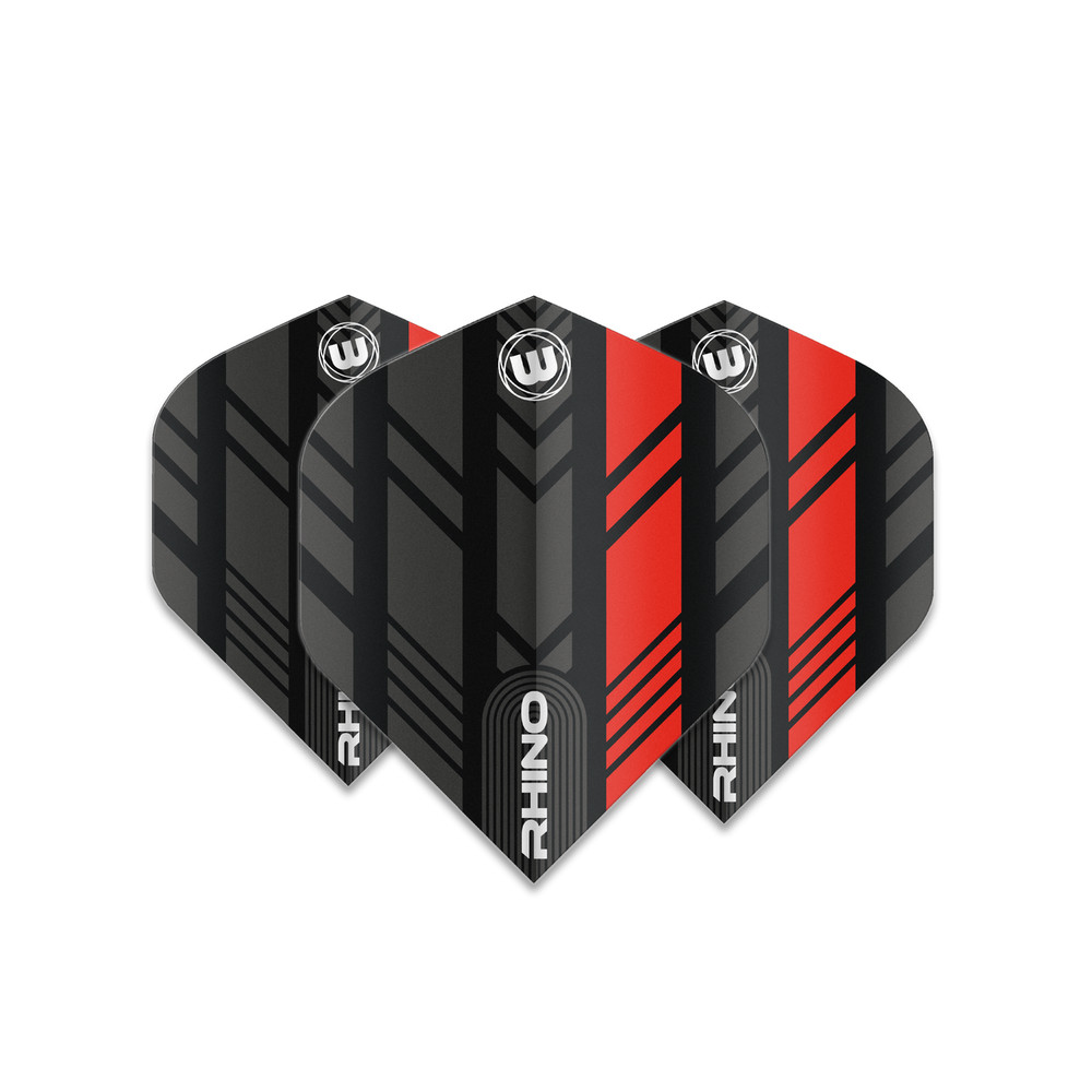 Winmau Rhino Standard Flight - Black & Red