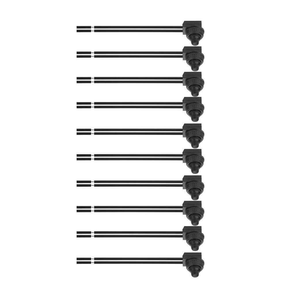 10 Pieces IP67 Waterproof Switch 4.5" Cord SPST Push Button for LED Accessory