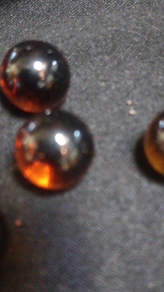 Set of5 vintage root beer Brown micro marbles Machine Made