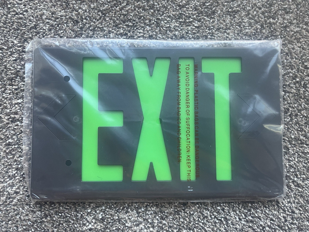 Brand New Green Letter EXIT SIGN Replacement Plate Face Covers