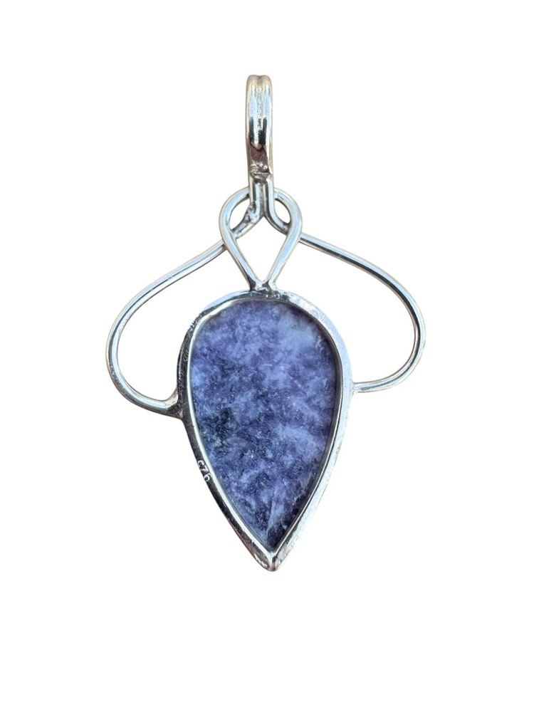 Lepidolite Solid 925 Sterling Silver Pendant