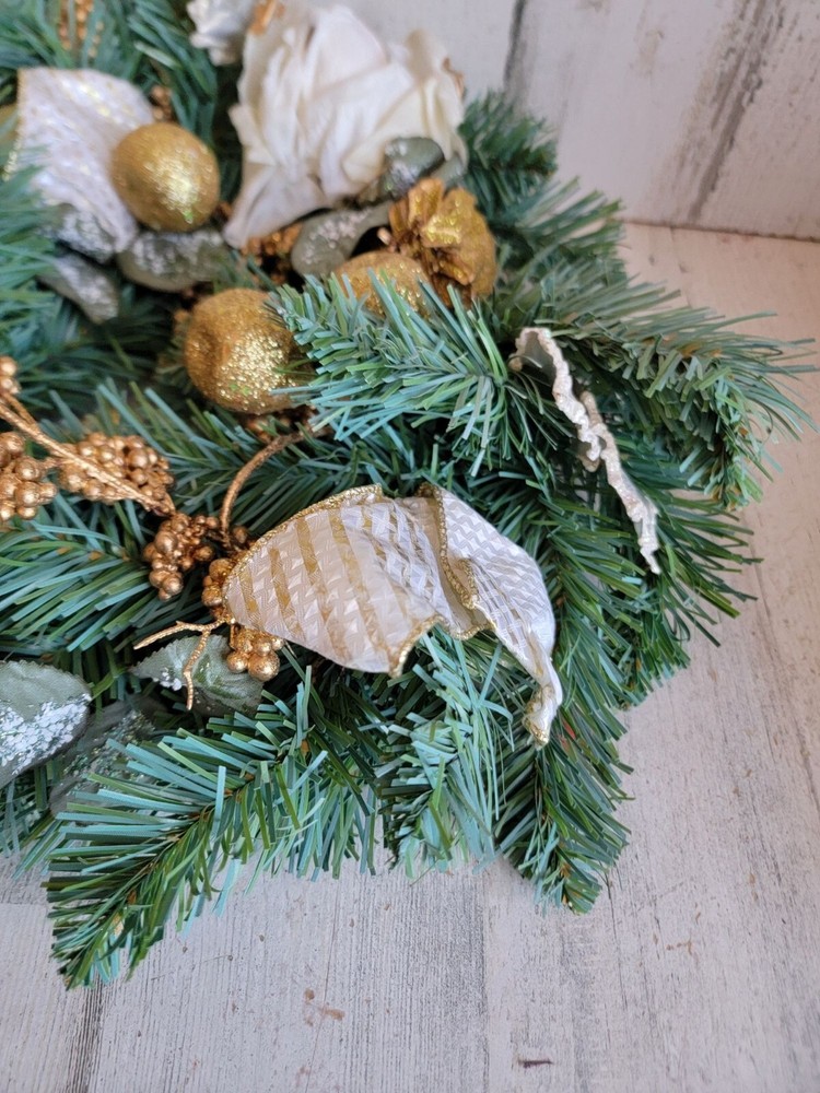 Wreath apple glitter hanging decor xmas mistletoe decor