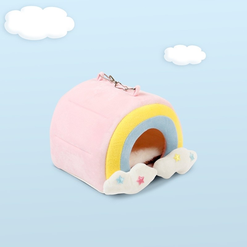Hamster Winter Bed Cave House Warm Hideout Hammock for Small Animals Hedgehogs