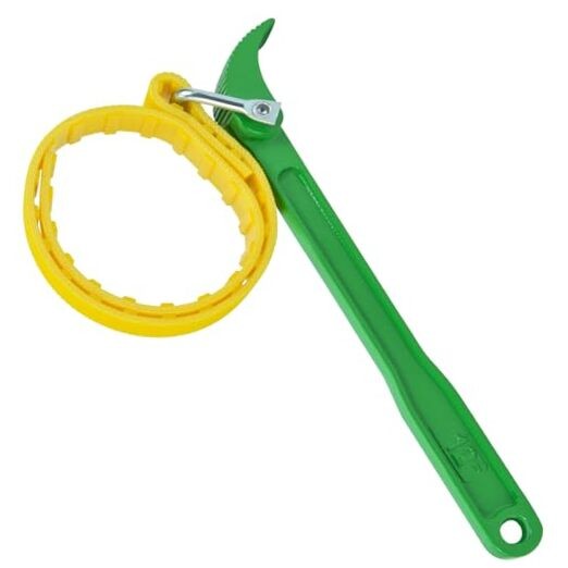 Adjustable Strap Wrench, 12’ Handle, Rubber Strap Pipe Wrench, Oil Filter