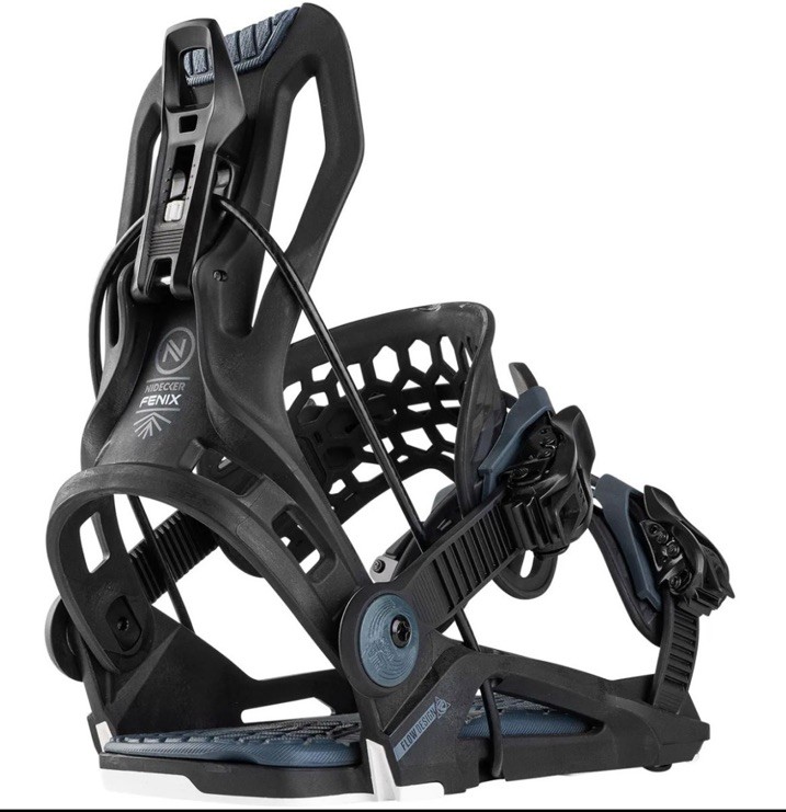 NIDECKER Men's Flow Fenix Performance Mid-Soft Bombproof TPU Snowboard Bindings