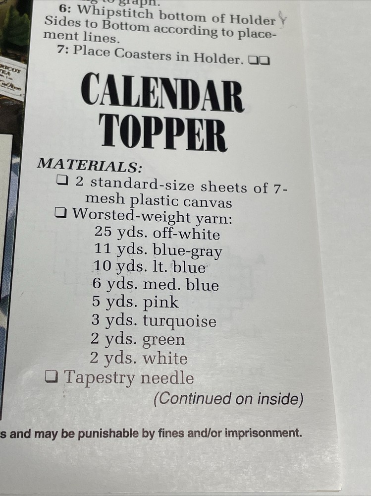 Teapot Set Annie's Attic Plastic Canvas Pattern