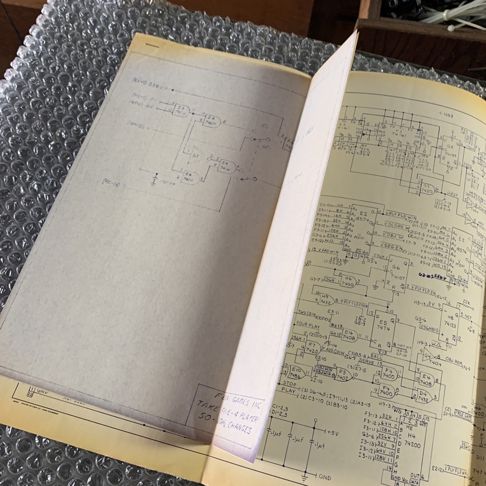 Original Take 5 Fun Games Schematic Only arcade Video game manual