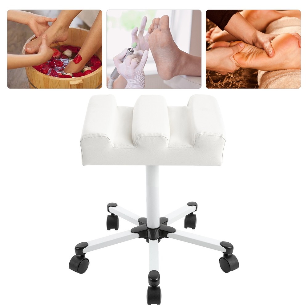 Adjustable Rolling Pedicure Stool with Wheels for Ultimate Comfort