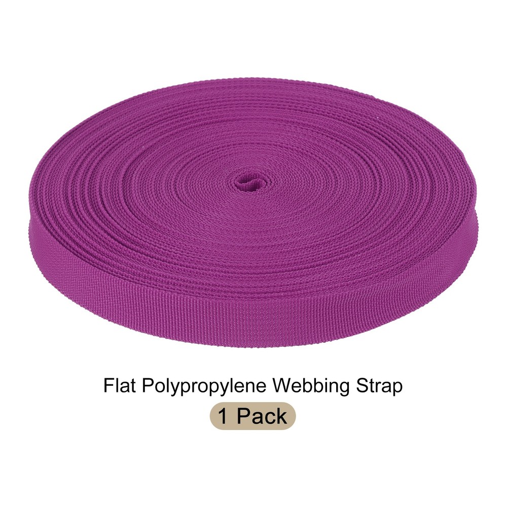 Nylon Webbing Strap 25Yards 7/8" Polypropylene Lightweight Strap Deep Hot Pink