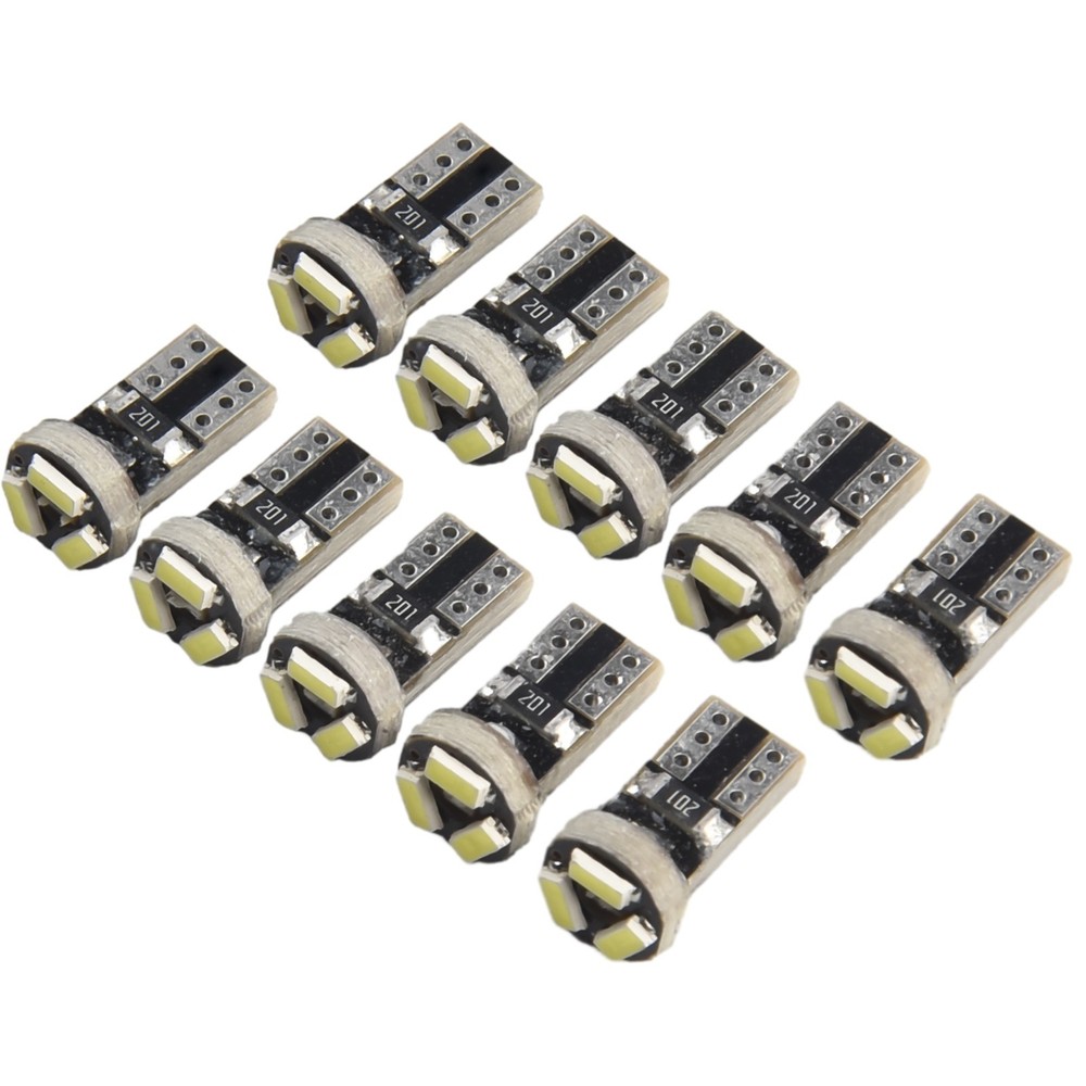 Long lasting T5 White LED Bulbs for Car Dashboard Easy Installation 10 Pack