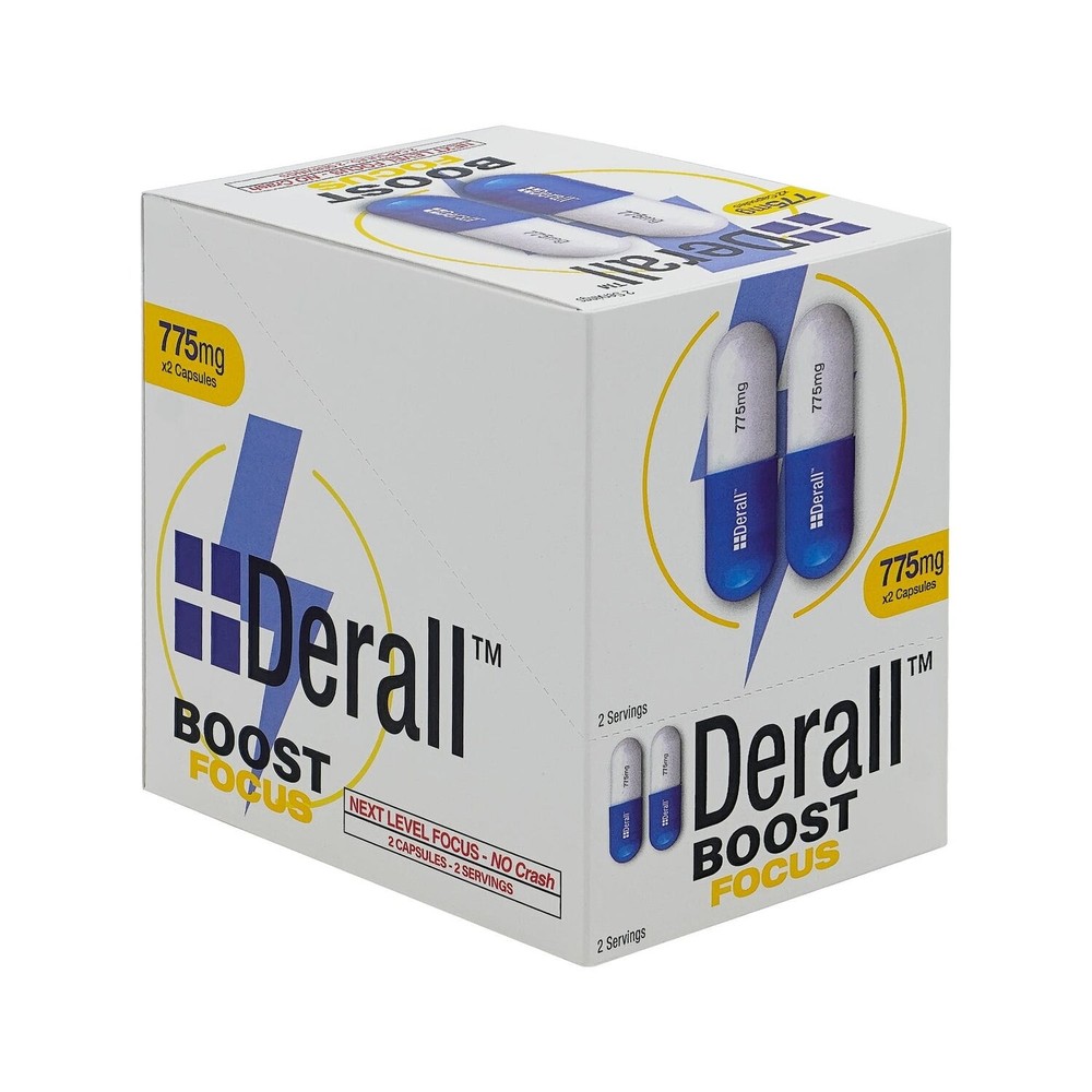 Derall Boost Focus 775mg NEXT LEVEL FOCUS 2 Full Boxes NO CRASH