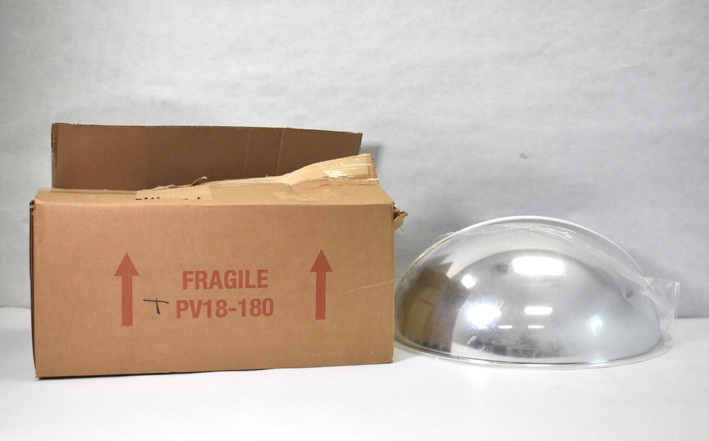 Panoramic Full Dome Plexiglass Security Wall Mount Mirror 180° Viewing Angle 18"