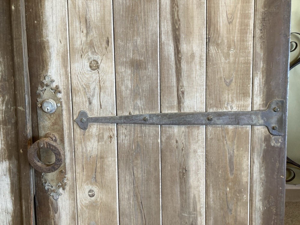 1939 Cyprus Double Doors, Original Hardware, Texas Ranch