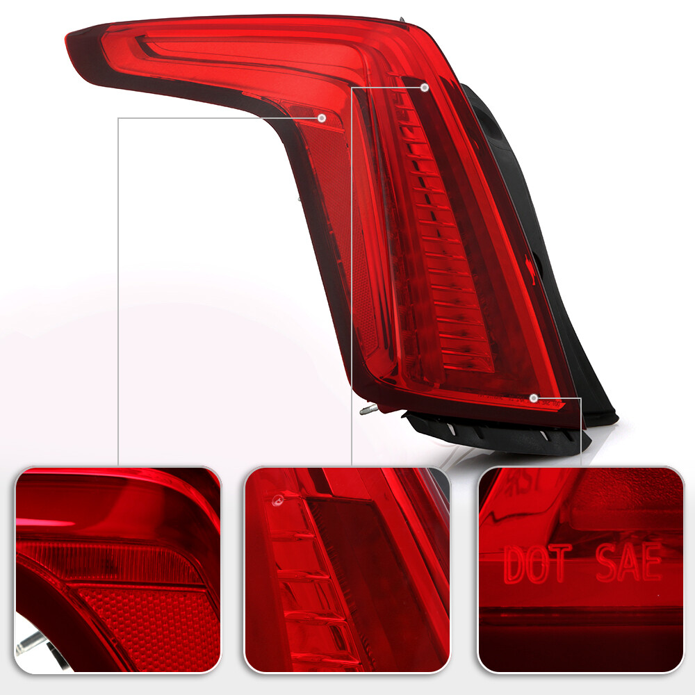 2017-2019 Cadillac XT5 All Red LED Tail Light Brake Lamp Replacement Driver Side