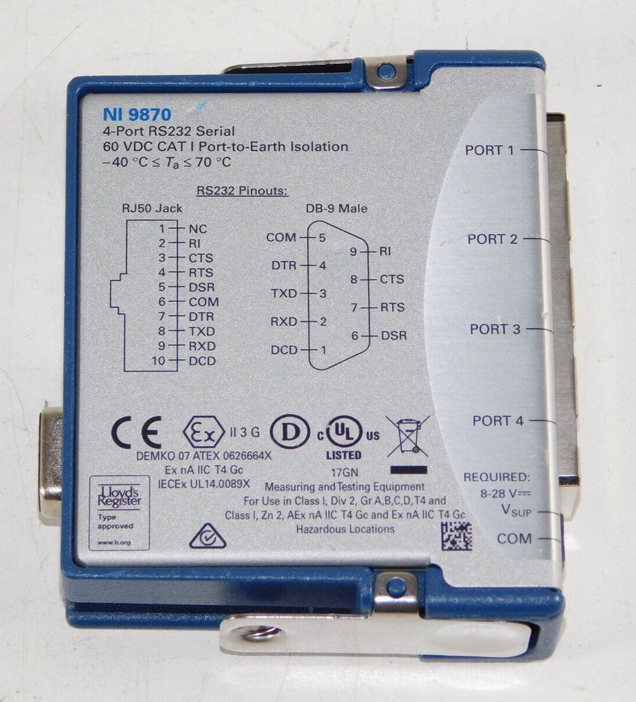 National Instruments 198850D-01L NI9870 Serial Interface Data Acquisition Module