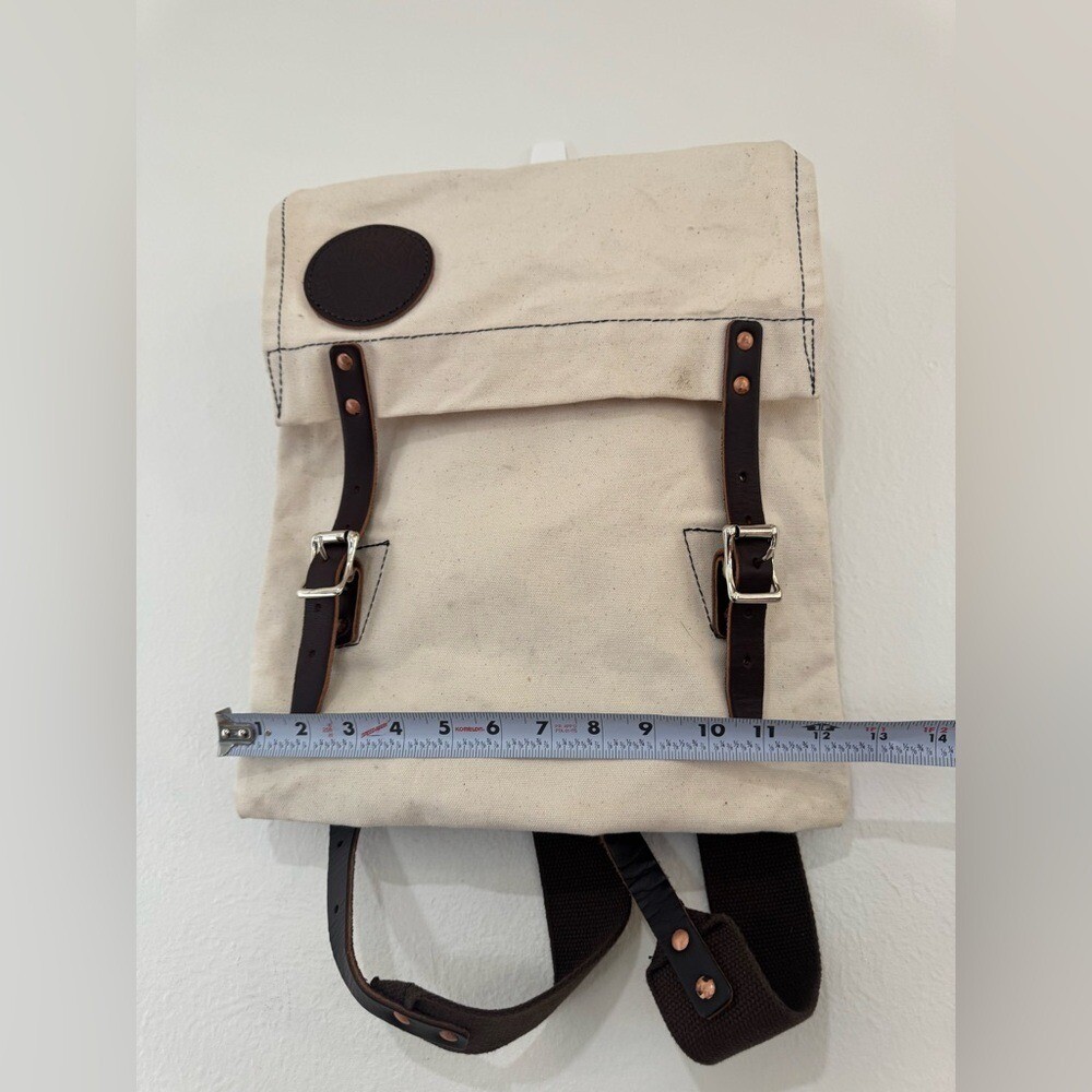 Duluth Pack Monarch Canvas Backpack w/ Leather Accents Vintage