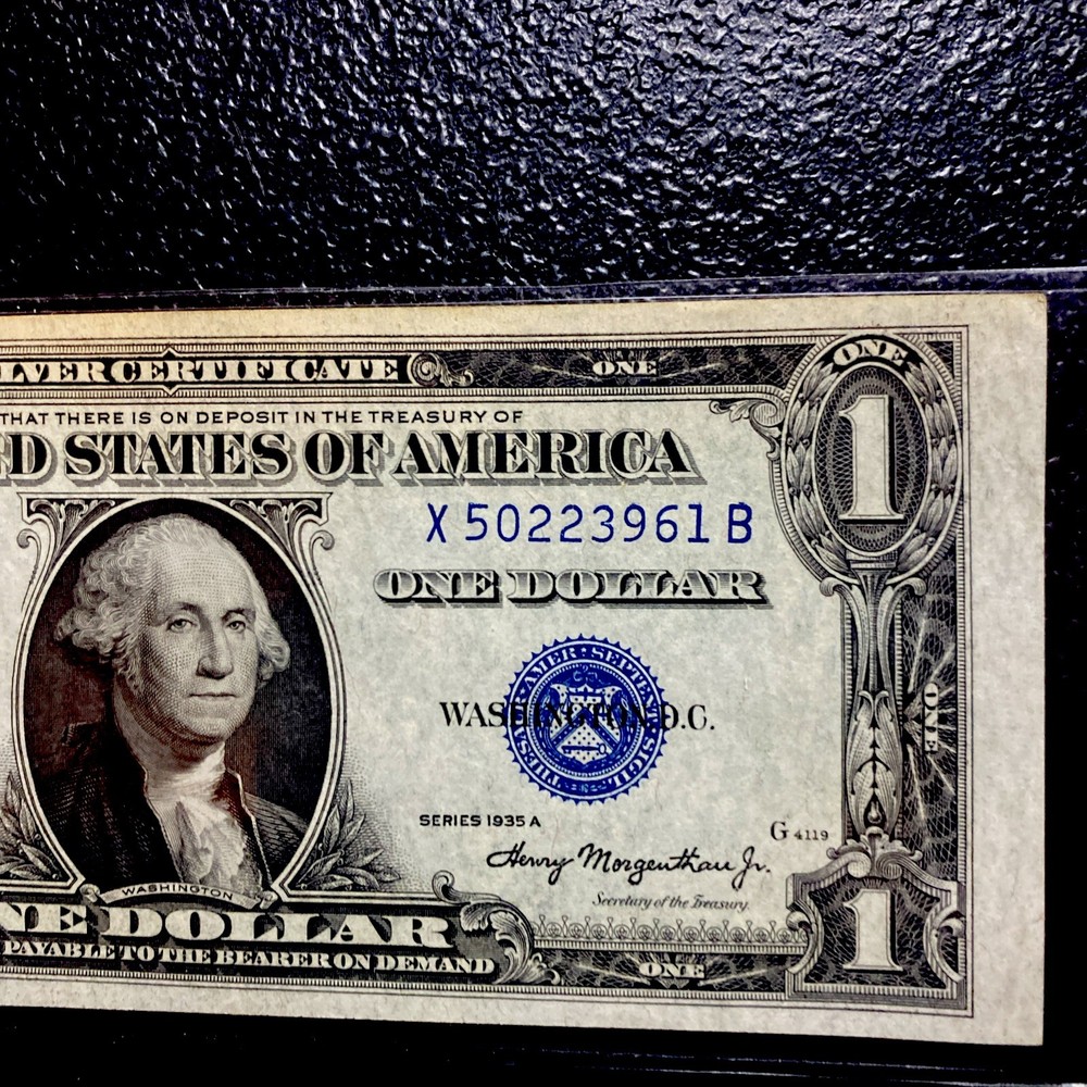 💎 1935-A UNC X NOTE $1 Dollar Silver Certificate ERROR ALIGNED/ CUTTING