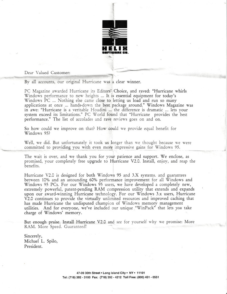 HELIX SOFTWARE CO. Hurricane 2.0 Instructions What's New in 2.0