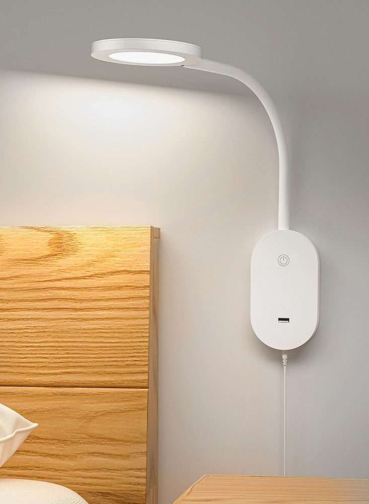 Wall Mounted Reading Light,Book Lights with USB Output, Reading Lamps for Bed...