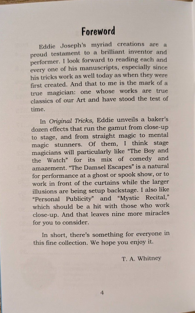 Original Tricks by Eddie Joseph