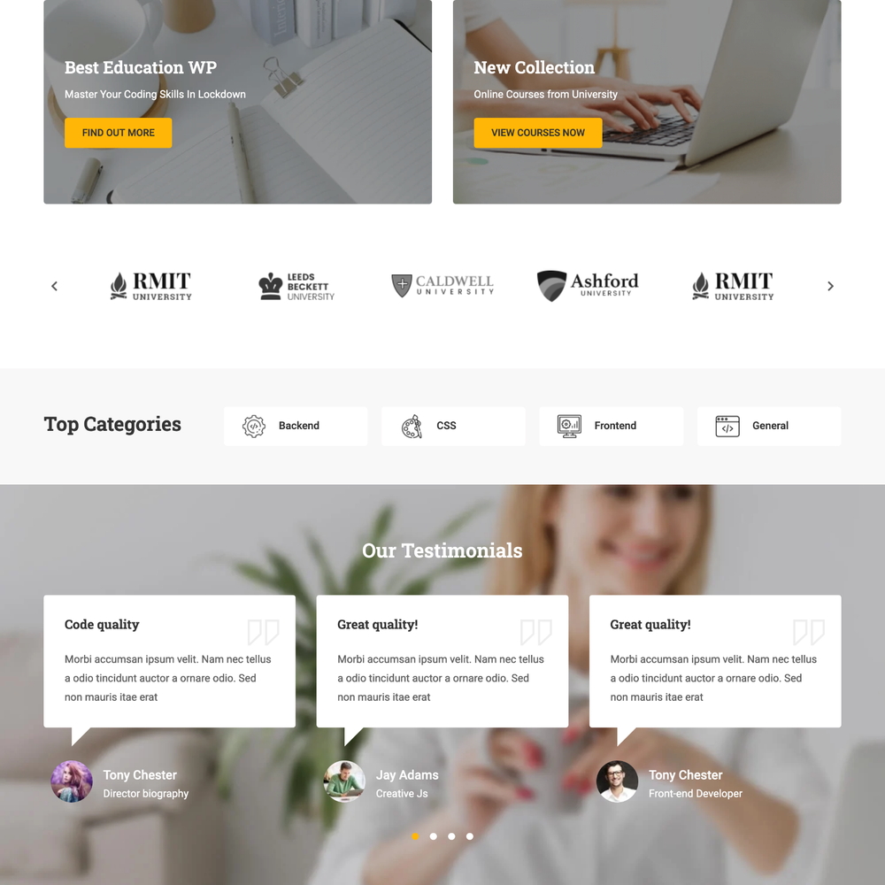 Tutor Website Design with Free VPS Web Hosting and Installation