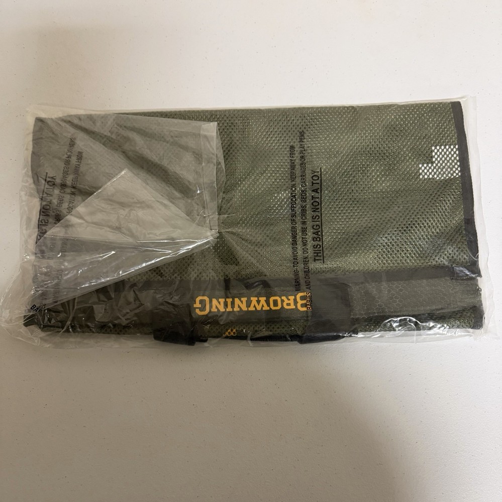 Browning Summit M Range Gear Empty Shell Bag Mesh Green Yellow Logo Hunting