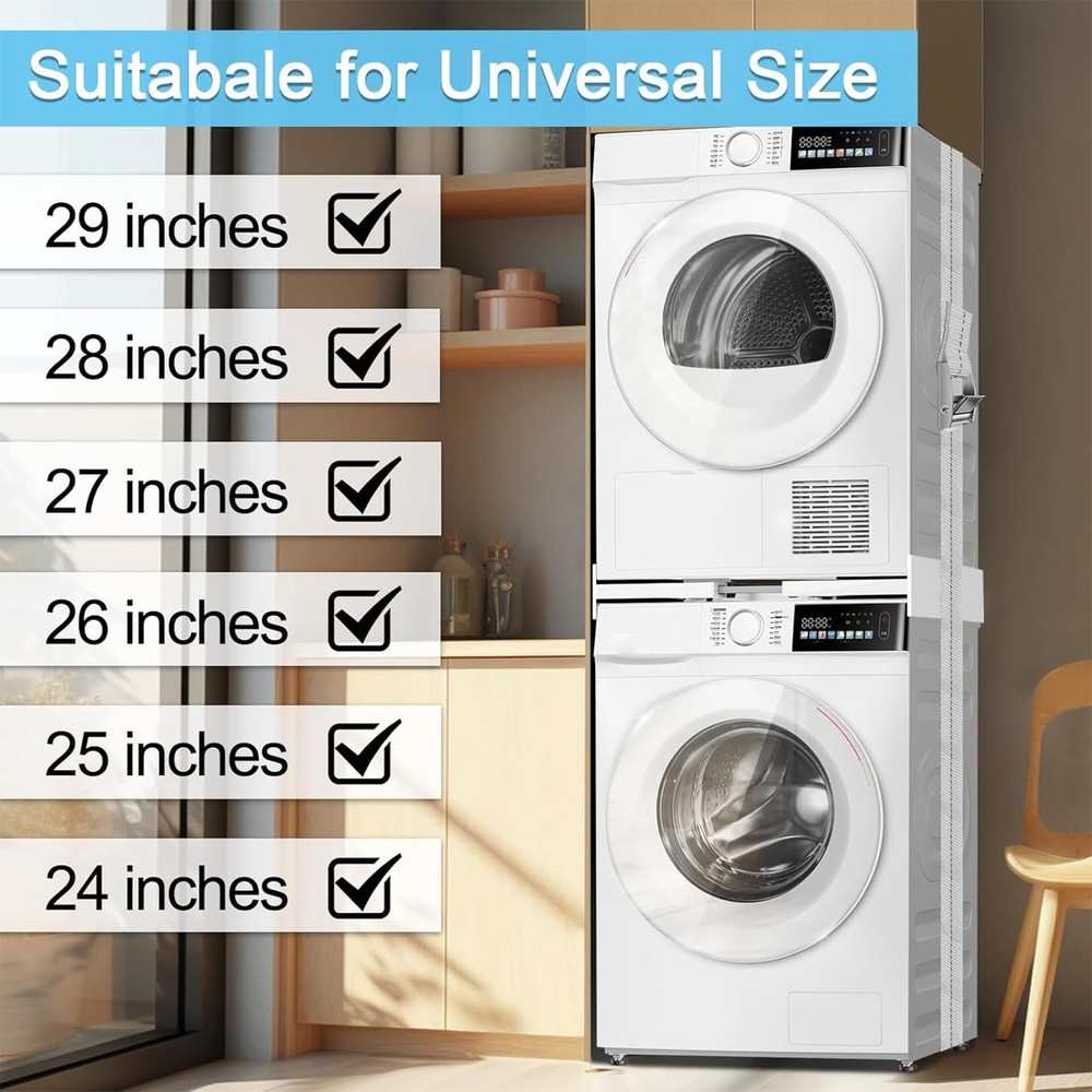 Small Space Laundry Solution - Universal Washer Dryer Stacking Kit