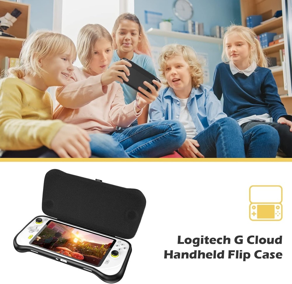 Flip Case for Logitech G Cloud Handheld with Front Cover, Upgraded Protective Ca