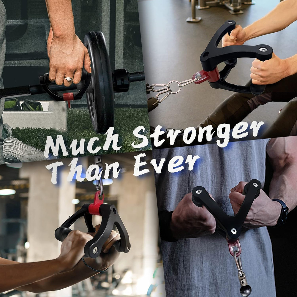 Double D Handle Cable Attachment - Triangle V Bar Grip for LAT Pulldown