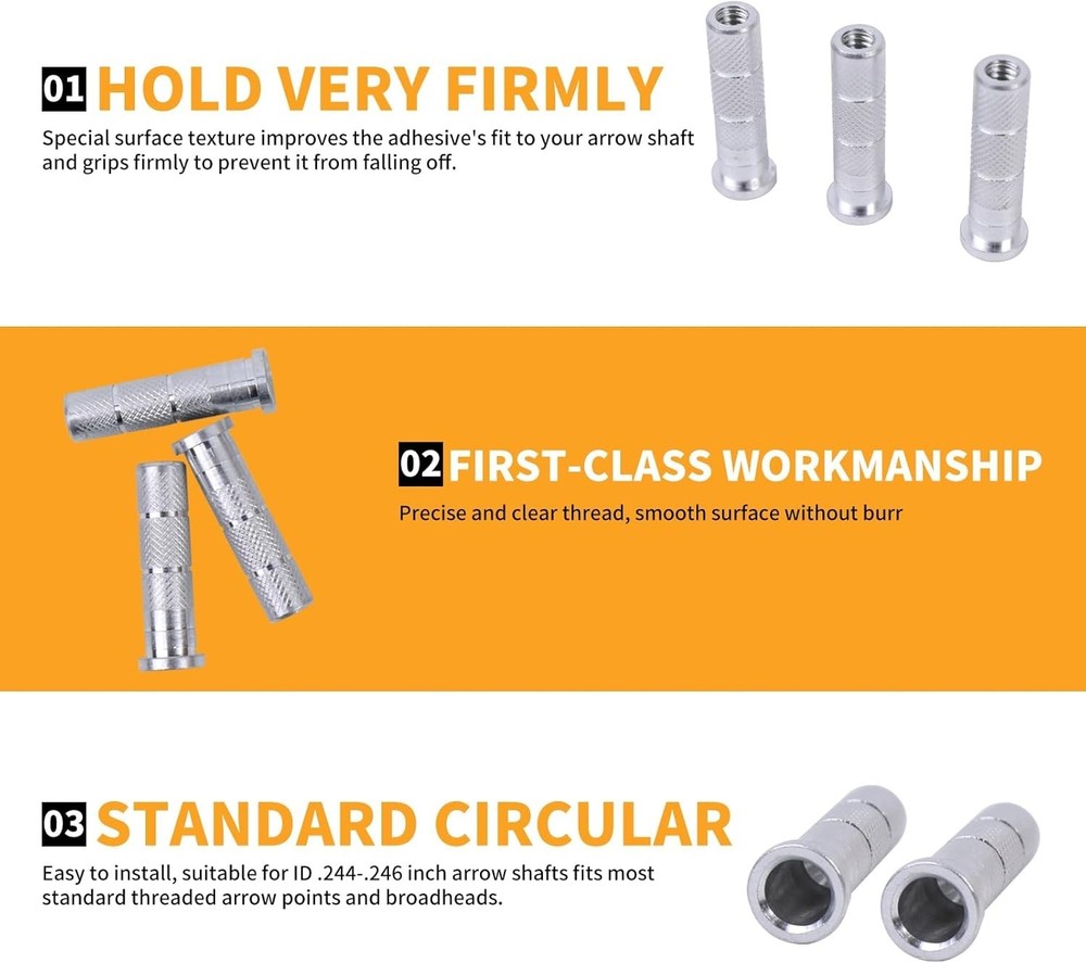 Arrow Inserts for Carbon Arrows Tips Archery Field Points Practice Tips for C...