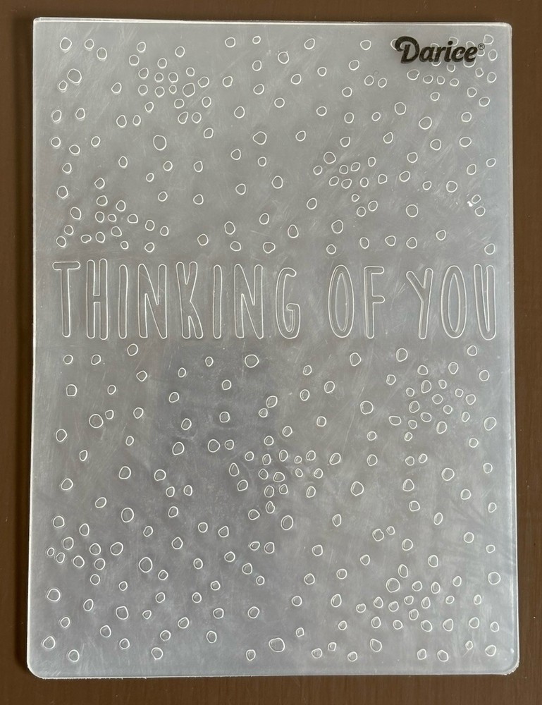 Darice Embossing Folder Thinking of You Dots