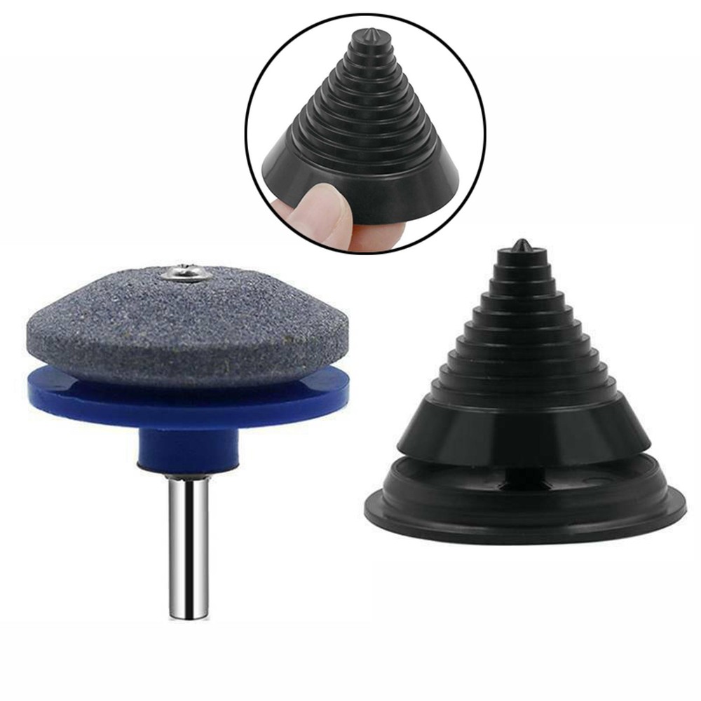 Durable Black Blade Balancer+Lawn Mower Sharpener For Brushcutter Yard Tools F