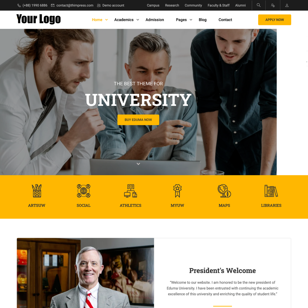 University Web Design with Free VPS Web Hosting and Installation
