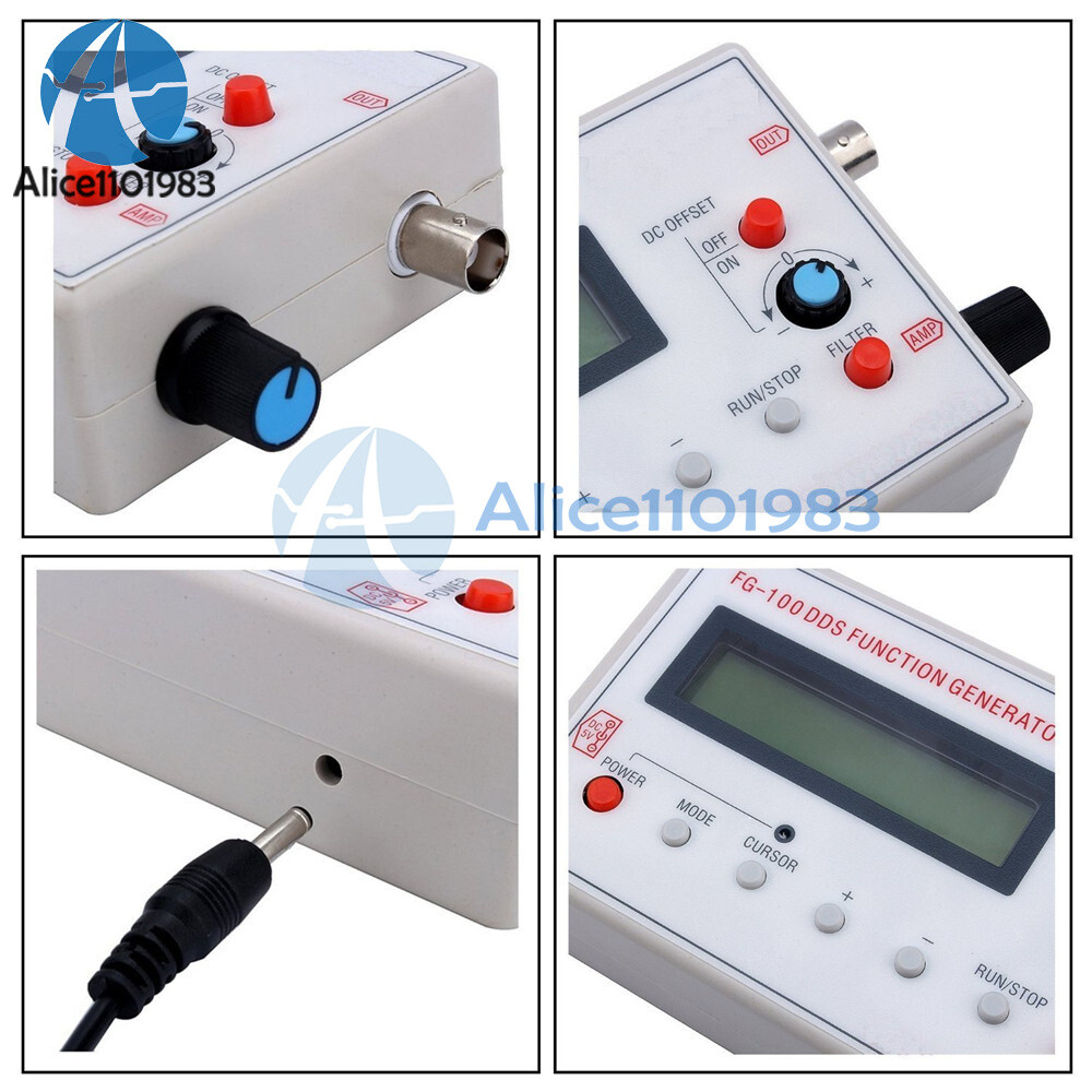 DDS Function Signal Generator 1HZ-500KHz Sine Square Triangle Wave Frequency