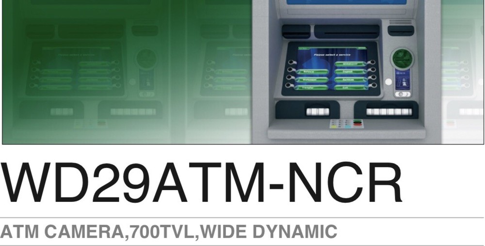 WD29ATM camera, 700TVL, Wide Dynamic Range, Day/Night 2.8mm Fixed Lens