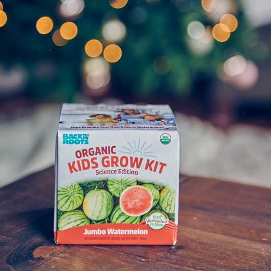 Kids Grow Kit - Science Edition - Organic Bean & Watermelon 2 Pack