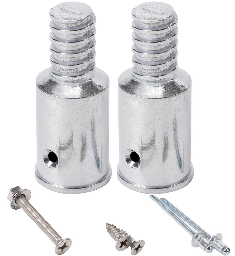 2-Pack 1" Threaded Tips Replacement for Extension Poles Repairing Push Broom ...