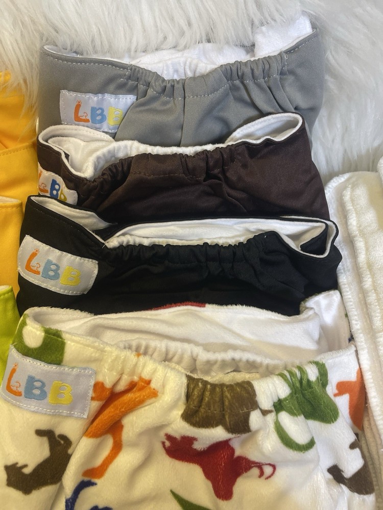 Cloth Diaper Wrap Bundle - 22 Covers - 34 Inserts - LBB Brand - New