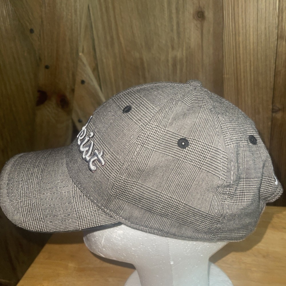 Titleist Grey Plaid Adjustable Golf baseball hat cap Strap Embroidered