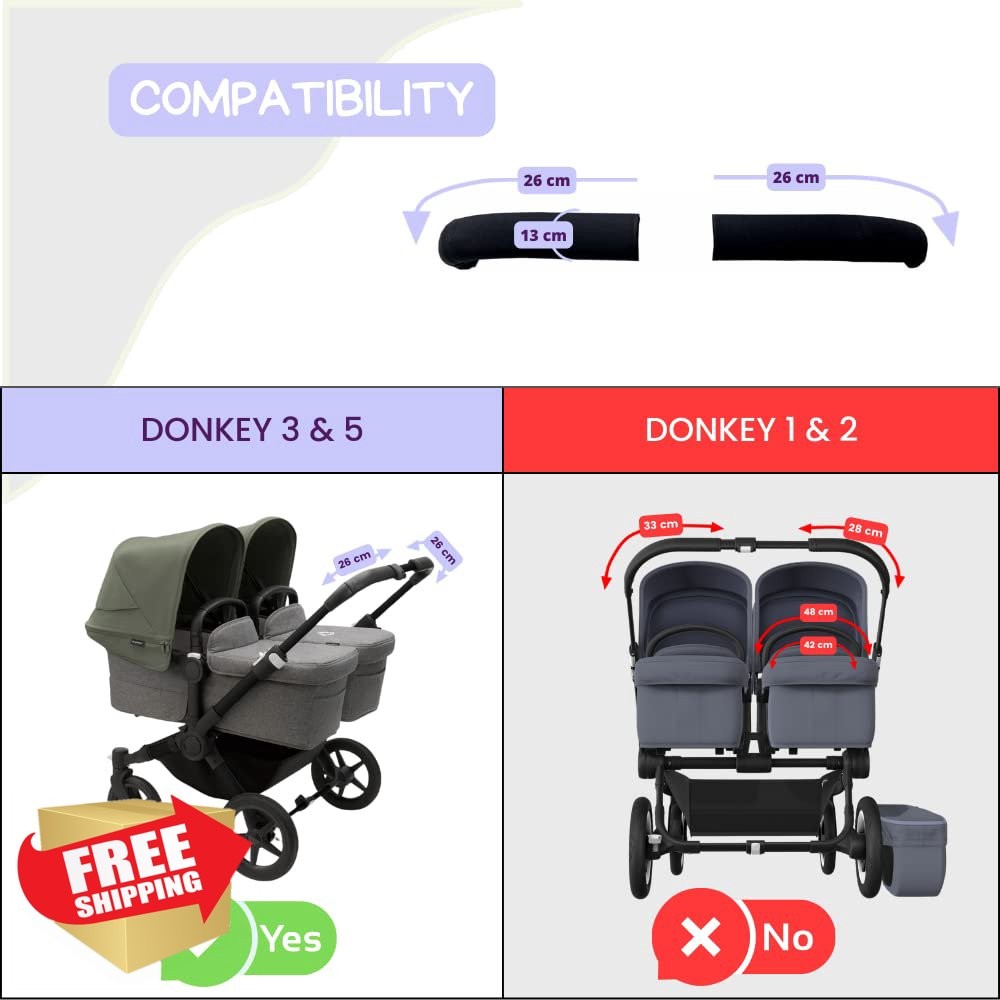 PROTEC TIF Neoprene Handlebar Covers Bugaboo Donkey 3 and 5