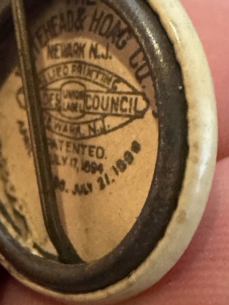 Woodrow Wilson Campaign Button Win With Wilson W&H