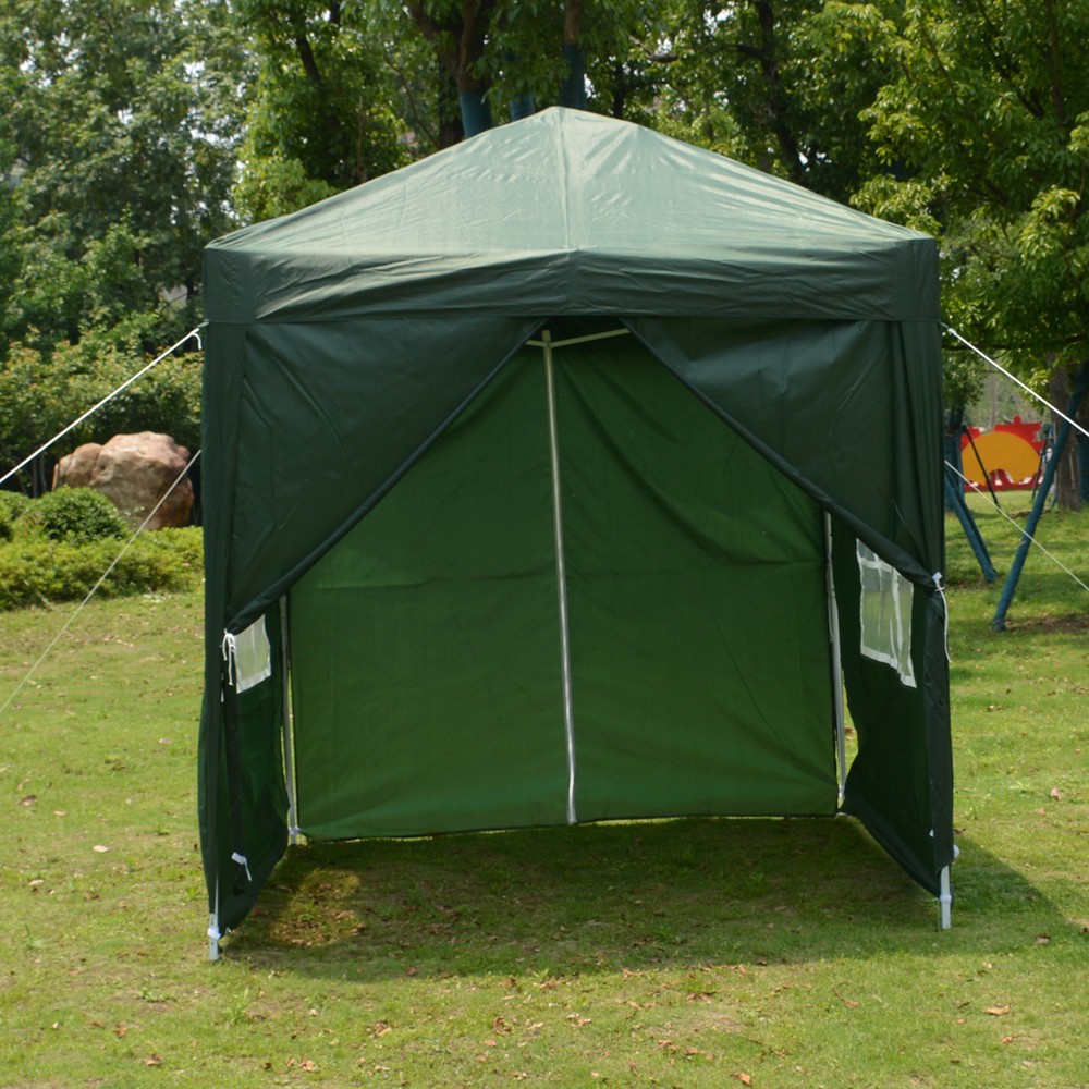 2 x 2m Two Doors&Two Windows Practical Waterproof Right-Angle Folding Tent Green