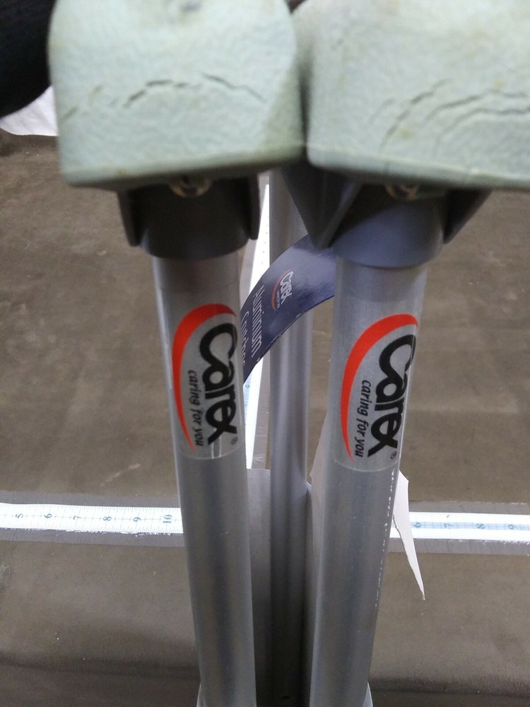 Carex Push Button Aluminum Crutch, Tall. New