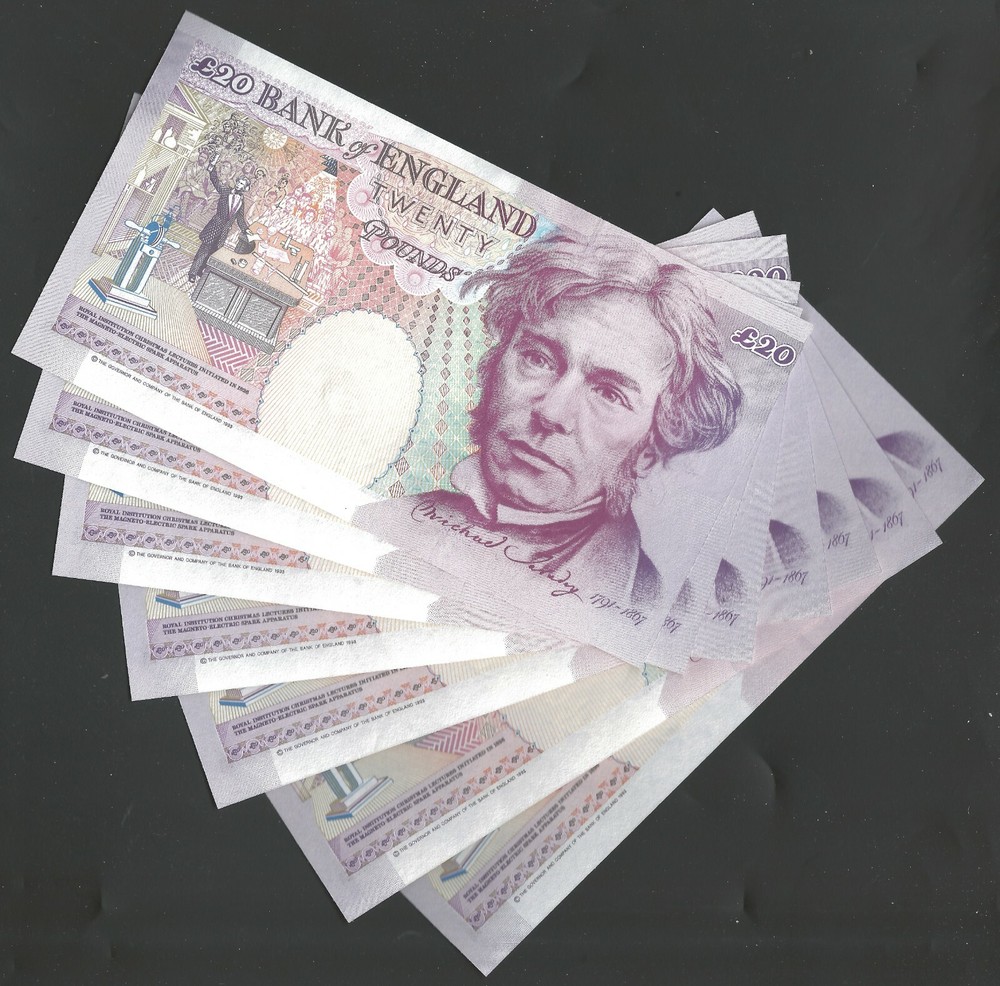 B375 KENTFIELD 1994 TWENTY POUND £20 BANKNOTE UNC - MULTIPLE LISTING AE36 PREFIX
