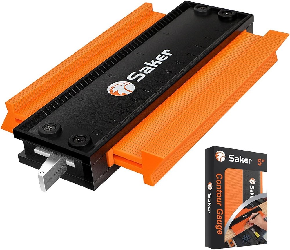 Saker Contour Gauge (5 Inch Lock) Profile Tool- Adjustable Lock-Precisely Cop...