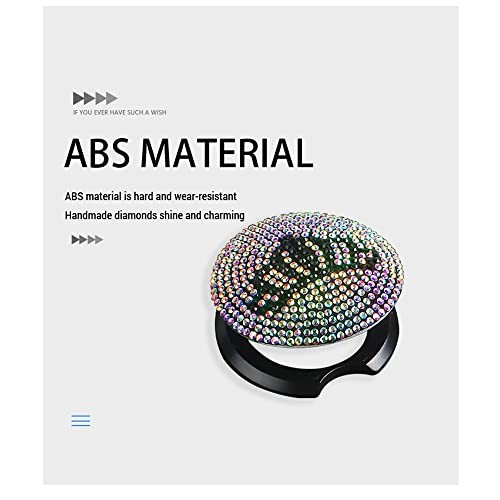 Bling Crown Push Start Button Cover, Car Engine Button Cover Bling Car Silver