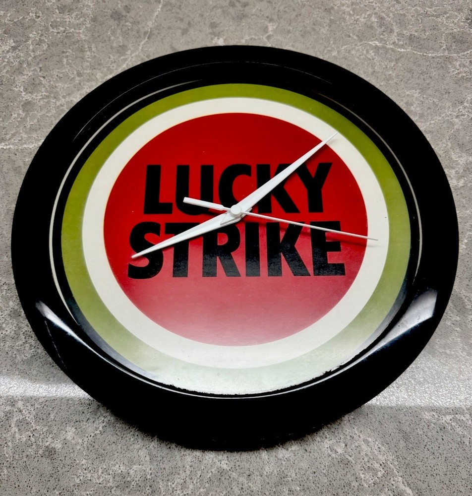 Lucky Strike Advertising Wall Clock Quartz Cigarette Brand