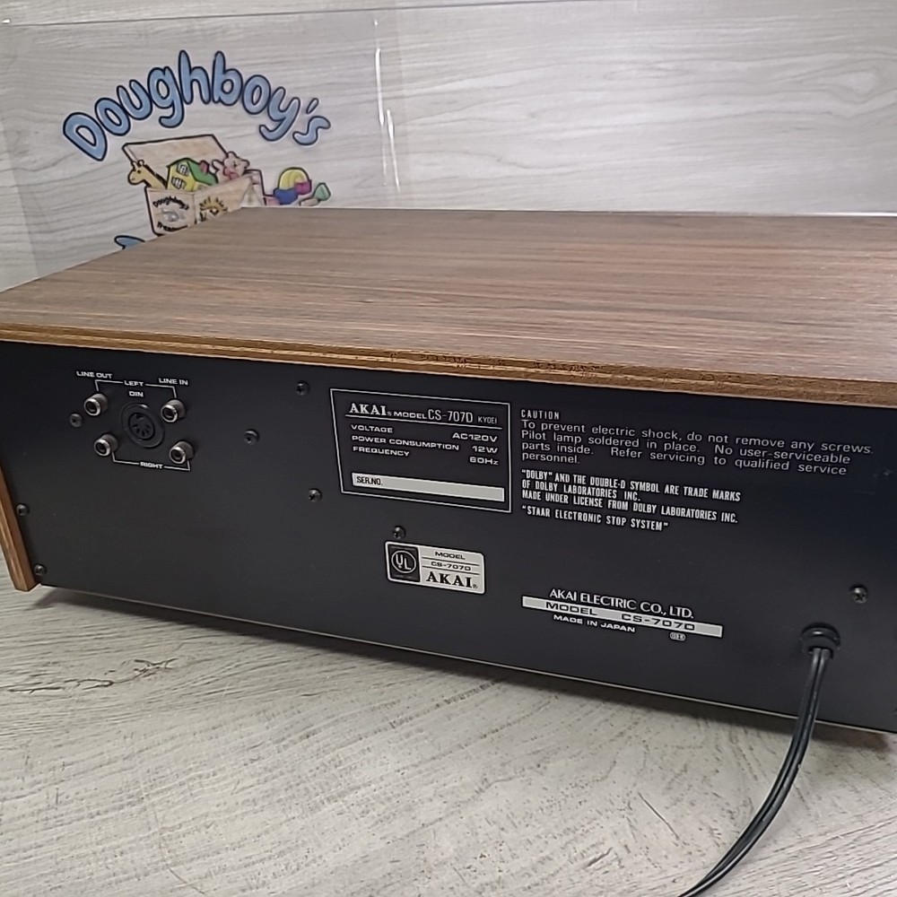 Akai Cassette Deck CS-707D Recorder Vintage See Description