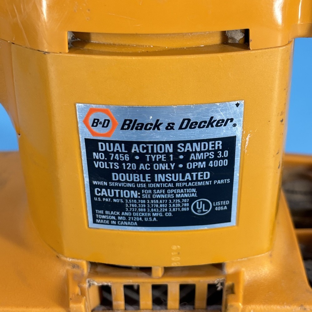 Black And Decker Duel Action Sander Double Insulated