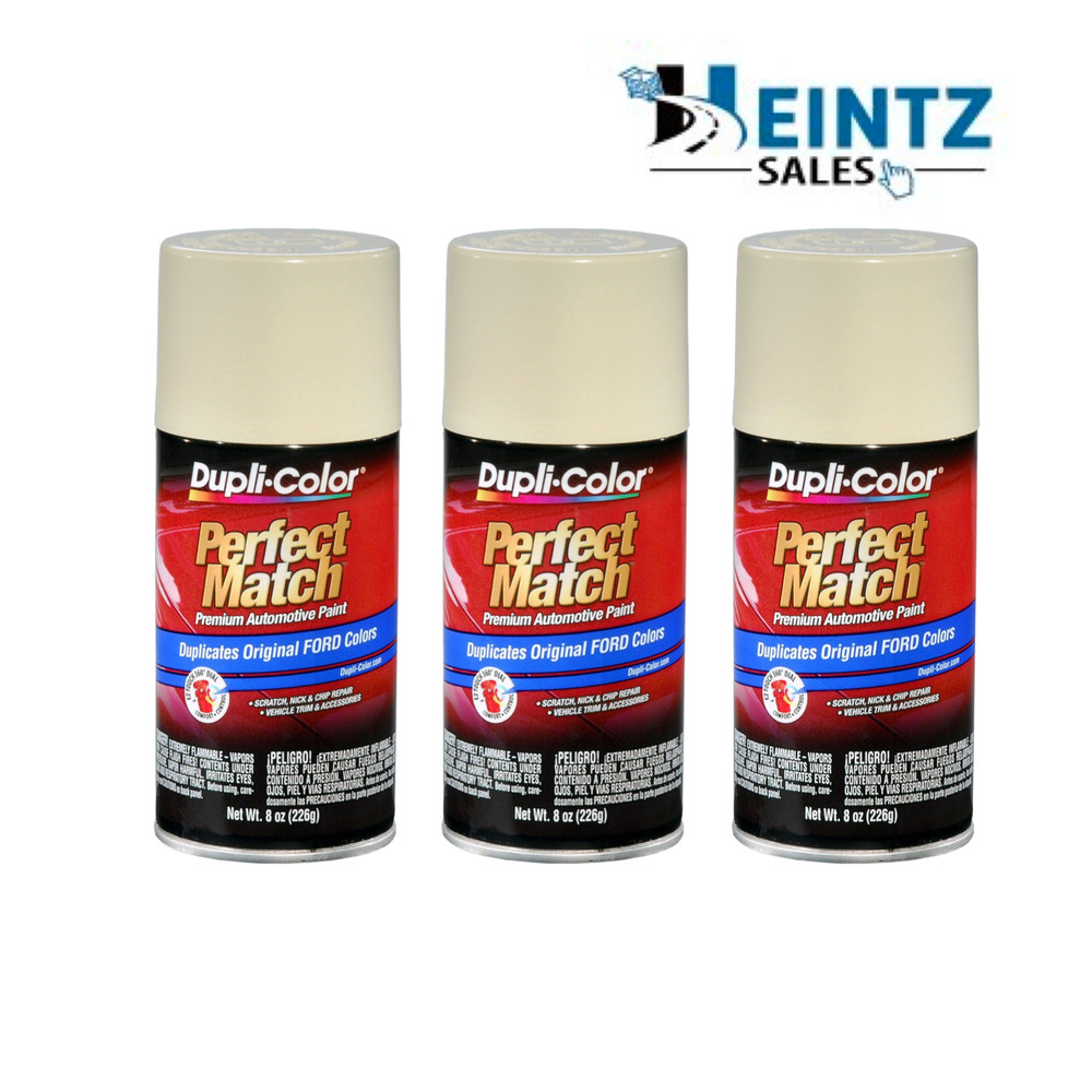 Duplicolor BFM0041 Perfect Match Ford Wimbledon White 8 oz Code M, 9A - 3 PACK